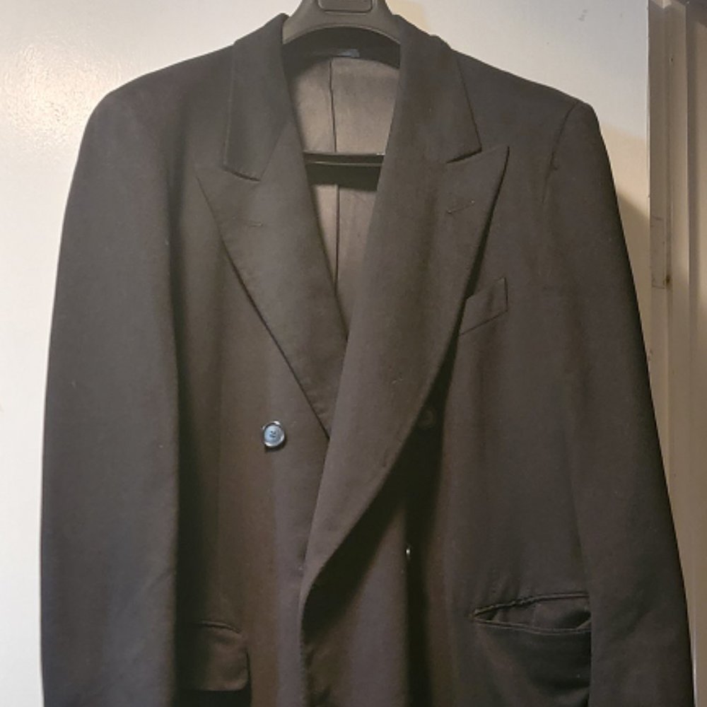 men's  double breasted 100% cashmere trench coat